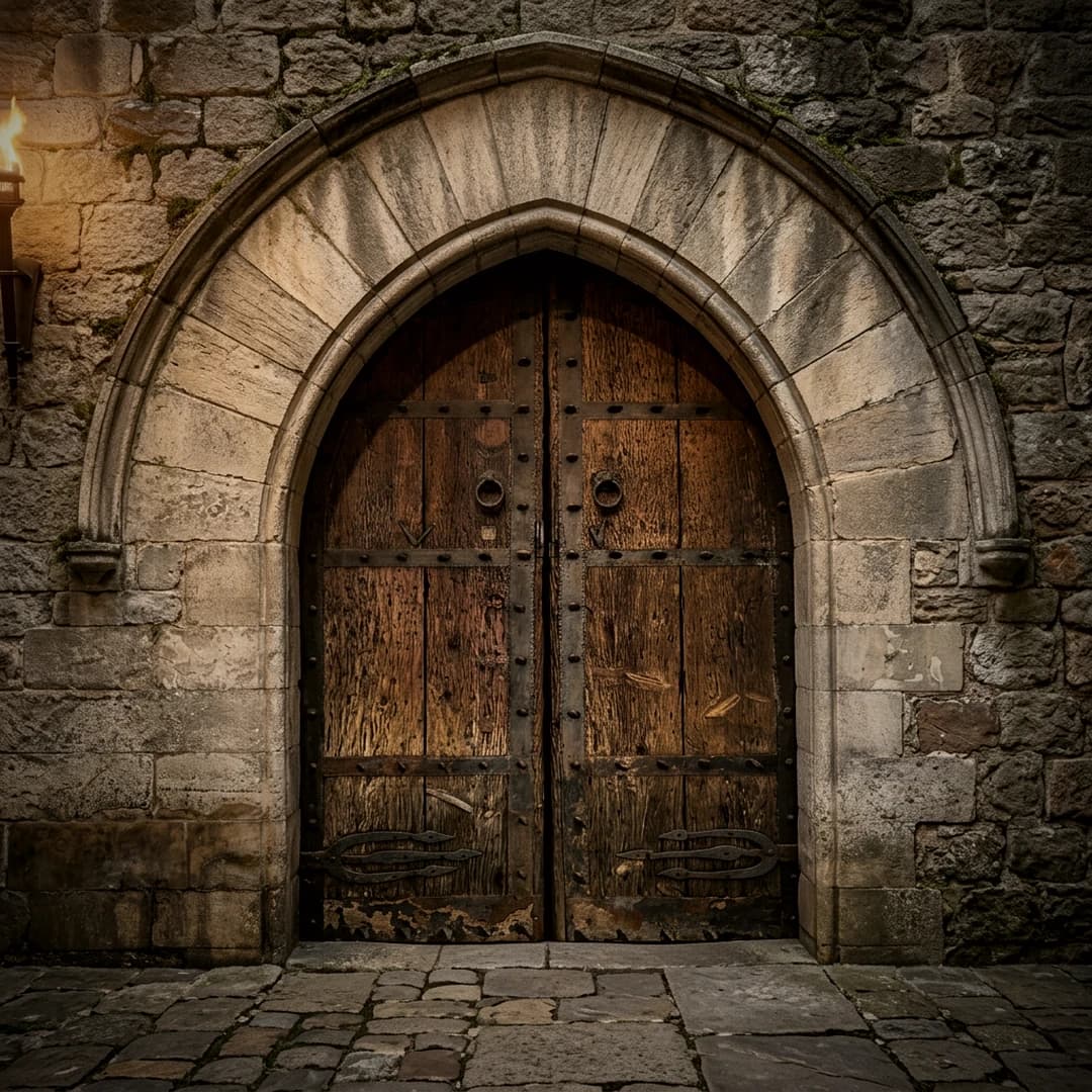 Detalle arquitectónico medieval